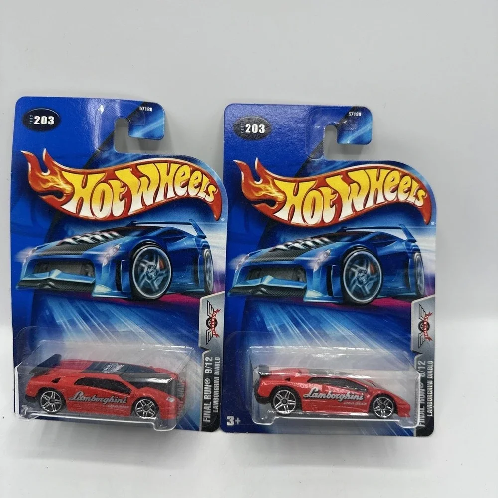 Hot Wheels #203 Final‎ Run 9/12 Lamborghini Diablo Red Set Of 2- 2005